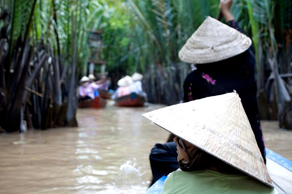 Auf dem Mekong in Vietnam
