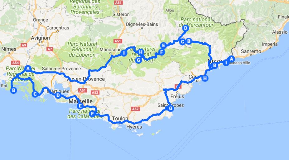 frankreich reiseroute provence