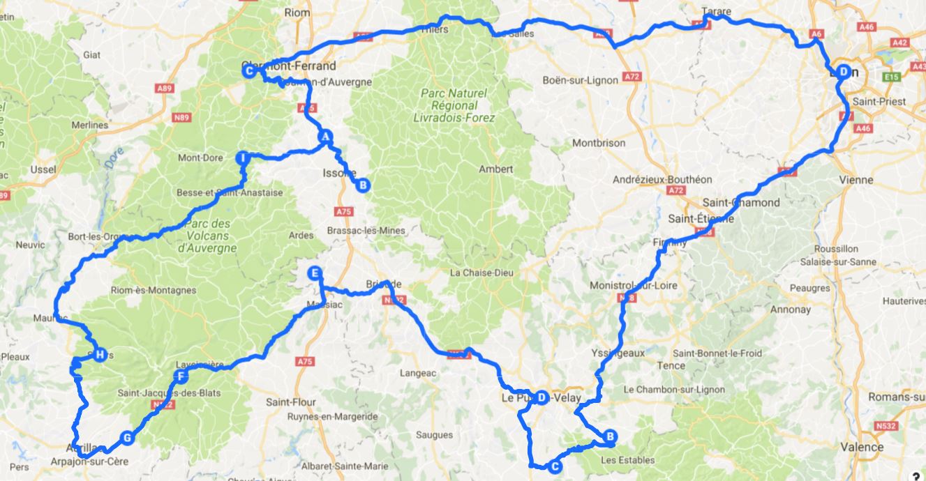 frankreich reiseroute auvergne